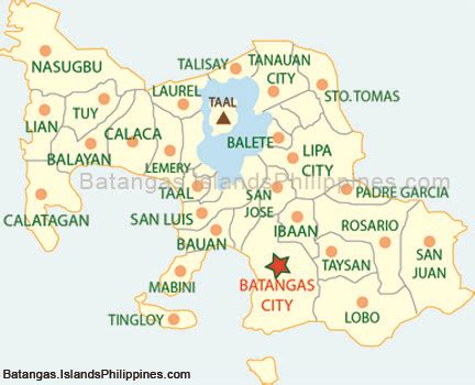 map of batangas